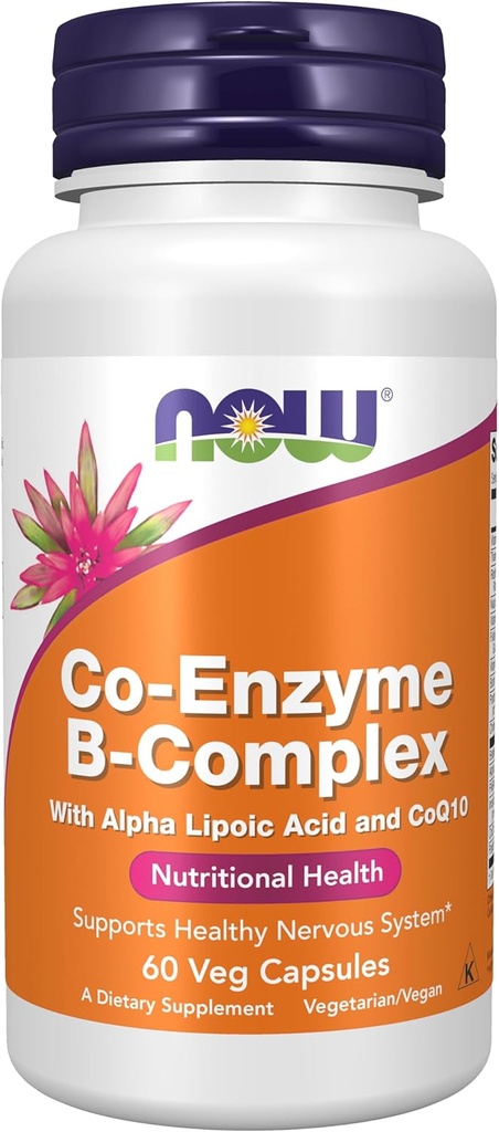 Şimdi Gıdalar, Alfa Lipoic Acid ve CoQ10 ile Co-Enzyme B Kompleksi, Beslenme Sağlığı, 60 Veg Capsules