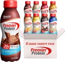 Premier Protein Shakes, 8 Flavor Diversity Pack, 30g protein, 1g Sugar, 24 Vitamins & Minerals, Nutrients to Support Immune Health 11.5 Fl Oz (8 Pack)