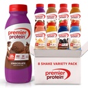 Premier Protein Shakes, 8 Flavor Variety Pack, 30g Protein, 1g Ζάχαρη, 24 Βιταμίνες & Ορυκτά, Θρεπτικά συστατικά για την υποστήριξη της ανοσοποιητικής υγείας 11.5 Fl Oz (8 Pack)