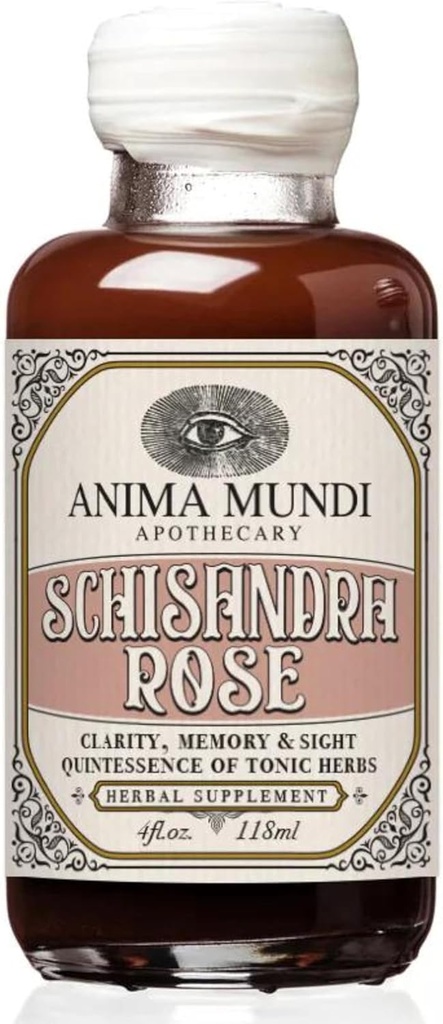 Anarşist Mundi Apothecary Schisandra Rose Elixir - Sıvı Schisandra Berry Adaptogen Supplement with Wildcrafted Rose Petals for Liver and Kidney Support - an Mundi Beauty Supplements (4oz / 120 ml)