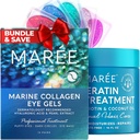 MAREE Complete Beauty Solution - Under Eye Gels & Hair Mask, Durumer - Marine Collagen, Hyaluronic Acid, Coconut Oil & Keratin - Puffy Eyes & Dark Circles, Hydrating Fine & Frizzy Saç Saçları Azaltma