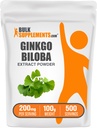 BulkSupplements.com Ginkgo Biloba Extract Powder - από Ginkgo Biloba Leaf, Antioxidant Source, Herbal Supplement - Χωρίς γλουτένη, 200mg ανά Σερβίρισμα, 100g (3.5 oz) (πακέτο του 1)