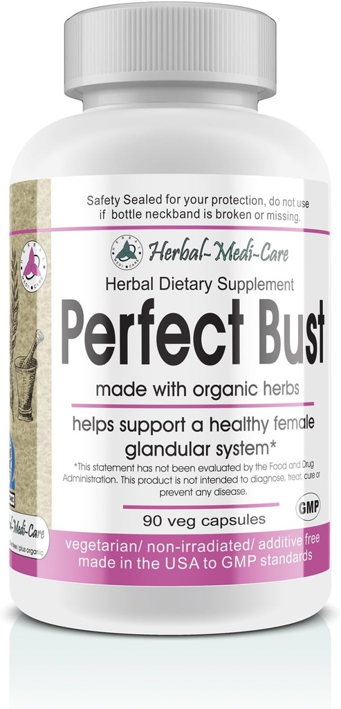 Herbal-Medi-Care Whole Food Perfect Bust (Breast Health) Vegetarian Capsules; 90-Count, Organik Organik Organik