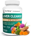 Dr. Berg Liver Cleanse Detox Capsules w/Unique Süt Butle, Ox Bile & Folate - Liver Supplement Turmeric, Black Pepper & Choline - 60 Capsules