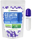 XPRS Nutra Μέγεθος 3 Κενές κάψουλες - 100 Count Empty Gelatin Κάψουλες - Χάπια DIY Καψάκιο Γέμισμα - Pure Bovine Pill Gel Caps for Do-It-Yourself Συμπληρώματα (Purple/White)