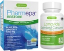 Pharmepa Επαναφορά & Longvida Lipida Curcumin 500mg Bundle, 1000mg καθαρό Omega-3 EPA ιχθυέλαιο & Ultra Bioδιαθέσιμη κουρκουμίνη, από Igenus