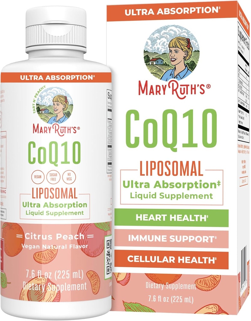 MaryRuth Organics Vitamini | Coenzyme Q10 Heart Health for Mitochondrial Support and Immune System | Vegan Non-GMO | 7.6 Fl Oz | 45 Servisler