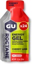 GU Energy Roctane Ultra Endurance Energy Gel, Vegan, Gluten-free, Kosher, και Dairy-free On-The-Go Sports Διατροφή για τρέξιμο, ποδηλασία, πεζοπορία ή σκι, 24 Count, Cherry Lime