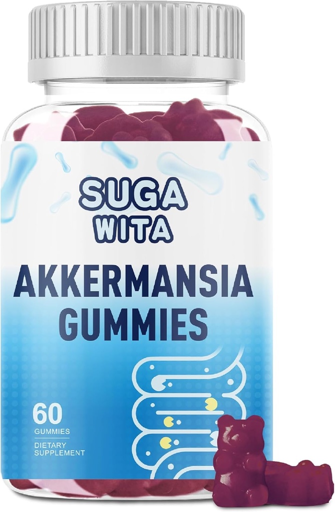 GLP-1 | Akkermansia Probiyotiks Gummies Supplement, Akkermansia Muciniphila 100 Milyon AFU Inulin 400 mg, Supports Digestive & Gut for Men & Women, 60 Counts
