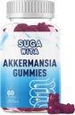GLP-1 | Akkermansia Probiyotiks Gummies Supplement, Akkermansia Muciniphila 100 Milyon AFU Inulin 400 mg, Supports Digestive & Gut for Men & Women, 60 Counts