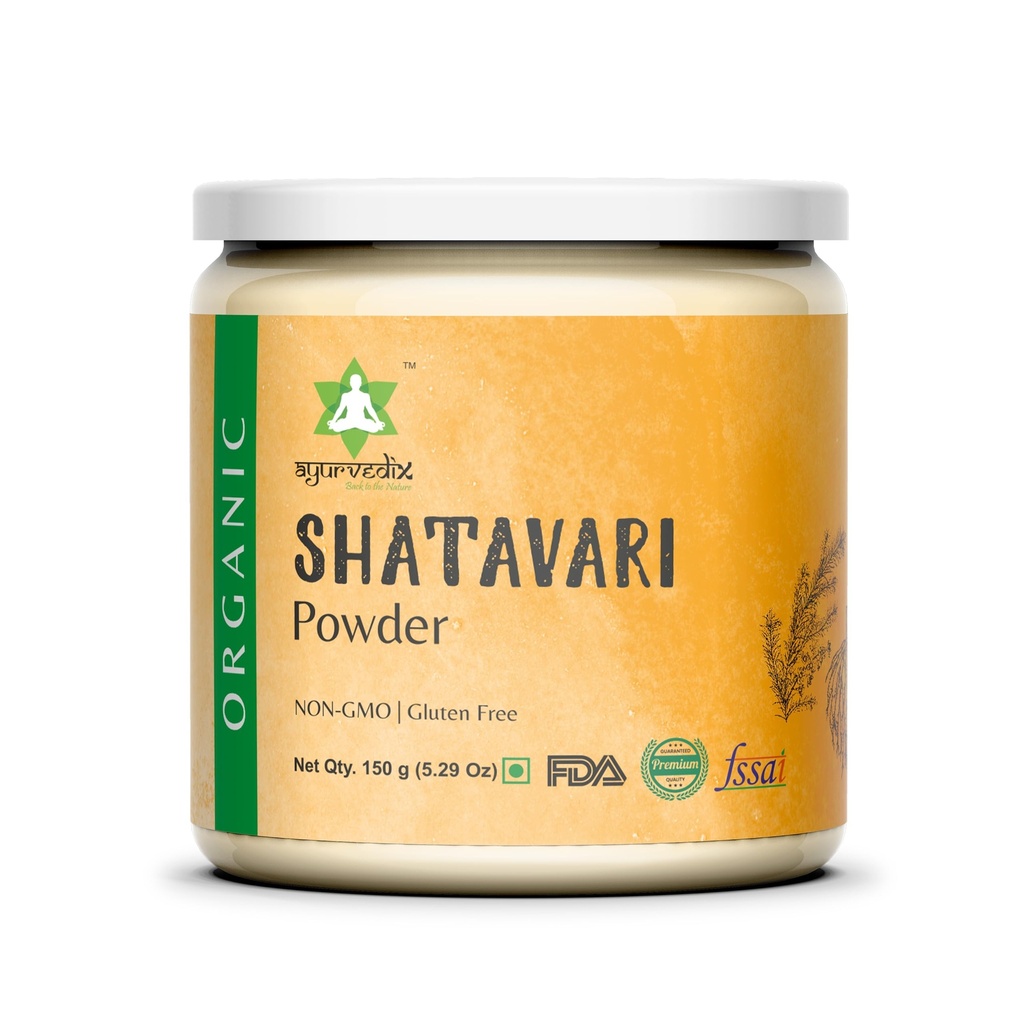 Organik Shatavari Toz - Asparagus yarışmosus Herbal Supplement Supports Menstrual Cramp Relief, Hormonal Balance, Boosts Immunity and Inflammatory Response - 150gm/5.2oz