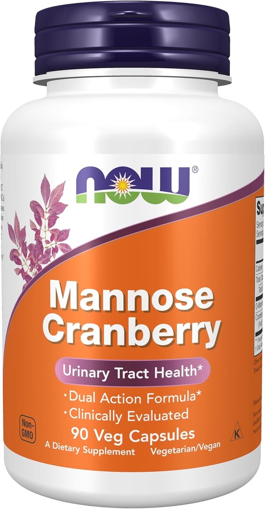Şimdi Gıdalar Tamamlıyor, Mannose Cranberry, Dual Action Formula*, Klinik olarak Evaluated, Urinary Tract Health*, 90 Veg Capsules