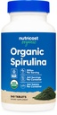 Nutricost Organic Spirulina 500mg, 240 δισκία - Χωρίς γλουτένη, μη ΓΤΟ
