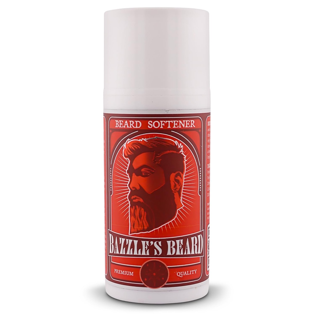 Bazzle's Beard Softener - Biotin, Softens Coarse Hair, Deeply Moisturizes Face Hair, Conditions Skin ve Adds Natural Shine, Products for Mustache Care