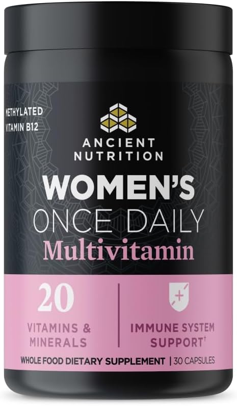 Kadınlar için Eski Beslenme, Kadın Bir Kez Tamamı, Methlyated Vitamin B, C, K2, Magnezyum, Folate & Iron, Supports Bone Health, 30 Sayı Kont