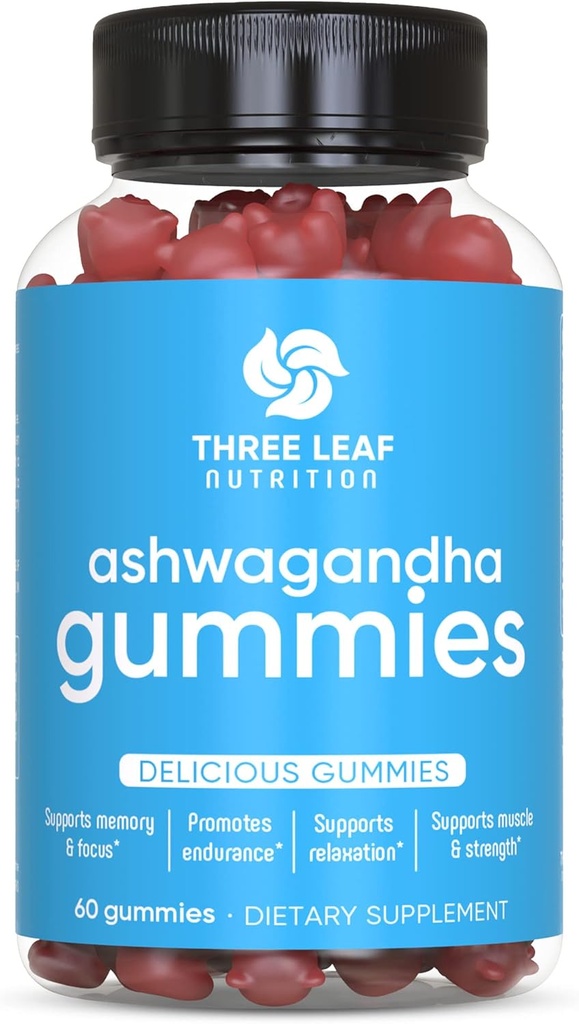 Men & Women için Ashwagandha Gummies - Ashwagandha Supplements Supports Focus, Memory, Calmness & Energy - Ashwagandha Extract Gummy - 60 Gummies
