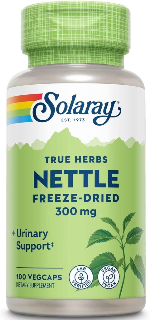 SOLARAY Nettle Leaf Freeze, Veg Cap (Btl-Plastik) 300 mg | 100ct