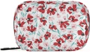 Red Pink Floral Çiçekler Pill Box 7 Günlük Pill Case Bag Travel Pill Organizer Bag with diamond Portable Weekly Case Compact Boyut for Vitamin Supplement Holder