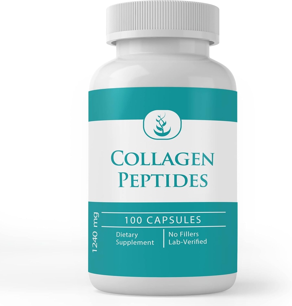 Pure Original Materialss Collagen Peptide, (100 Capsules) Pure, Nomixs Or Fillers, Lab TY