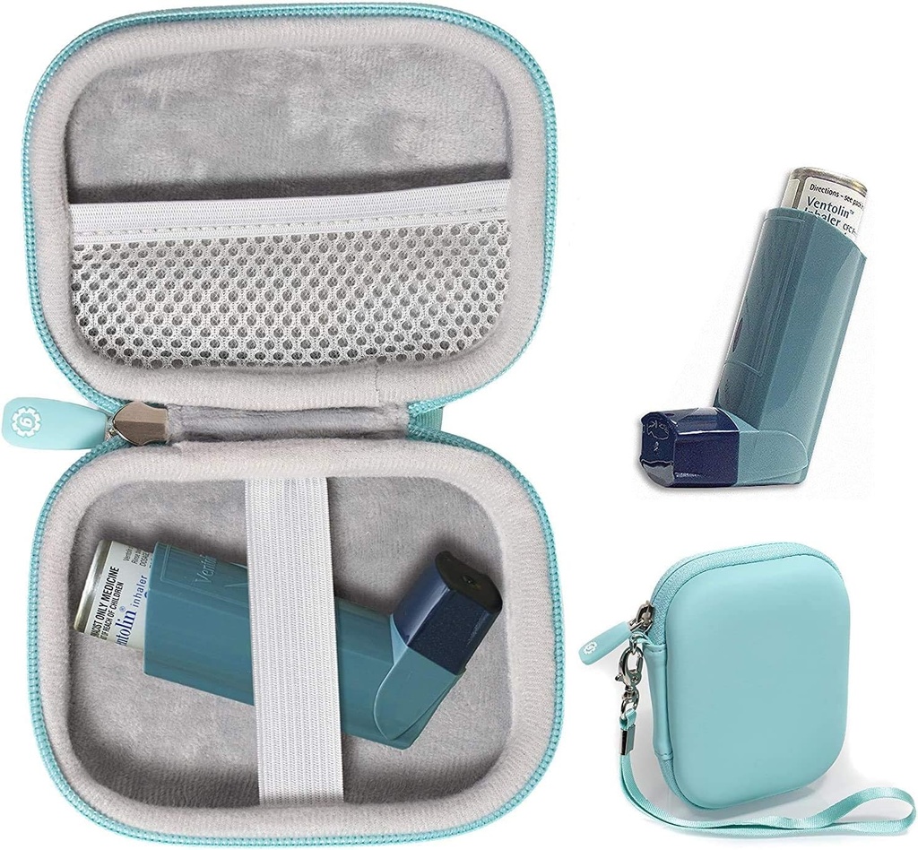 GETGEAR Asthma Inhalerlen davası, Ely Ventolin Inhaler for Yetişkinler ve Çocuklar için Compact ve Sturdy davası