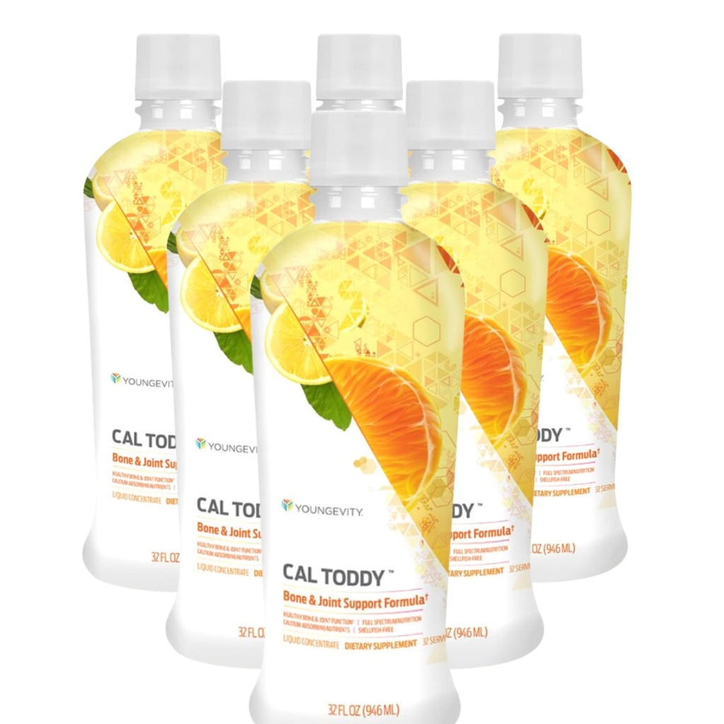 Youngevity Cal Toddy - Steel (Citrate, Phosphate) 1.200 mg/600 mg - Vitaminler D-3, çinko, Bakır, Pyum, Boron & 70+ Trace Mineral Cofaklar - Destekler Bone Health - 32 Fl Oz (Pack of Bone Health)