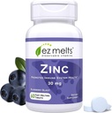 EZ Melts Dissolvable Çinko Supplement 30 mg, Sugar-Free, 2Month Supply - 1 Pack