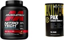 Kastech Whey Protein Toz Nitro-Tech Whey proteini Isolate & Animal & Animal Pak - All-in-One Vitamin & Supplement Pack