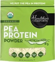 Healthier Comforts Unflavored Pea protein Toz - Low sodyum (2 lb.) | Grown ve Processed | 100% Plant Based Protein Toz | Kosher, Gluten Free, Non-GMO, Keto Friendly (32oz)