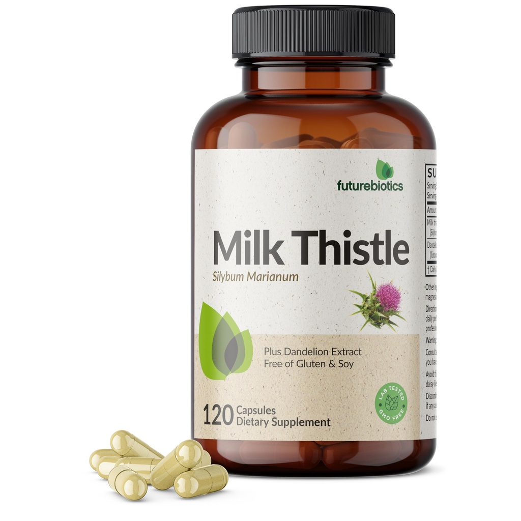 Futurebiotics Milk Thistle Silymarin Marianum & Dandelion Reoot Liver Health Support, Antioxidant Support, Detox, 120 Κάψουλες