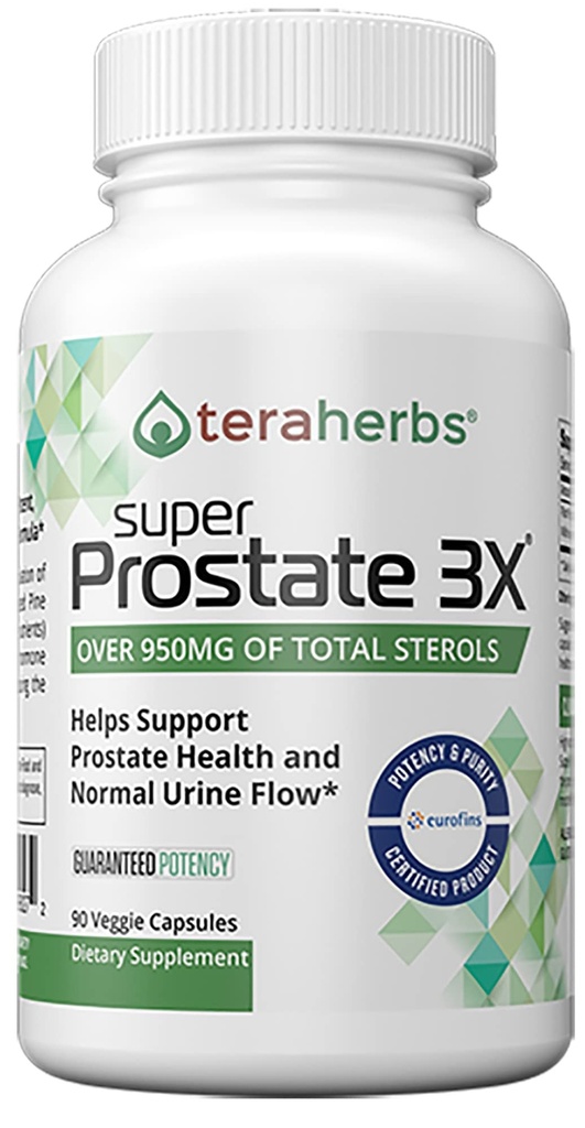 Flaaherbs Super Prostate 3X - Bladder Control, & Support for Enlarged Prostate & Frequent Urination - Prostate Supplements for Men - 90 Capsules