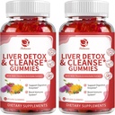 Lukaree Liver Cleanse Detox & Tamir Gummies - Süt Butle, Dandelion, Artichoke Extract & Elderberry - No Sugar, Raspberry Flavor - 120 Count Count