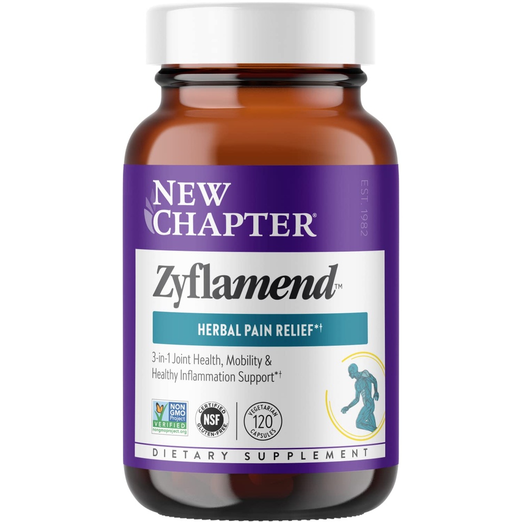 Yeni Bölüm ZyflamendTM Multi-Herbal Pain Reliever+ Joint Supplement, 10in-1 Superfood Assembly with Ginger & Turmeric for Health Inflammation Response & Herbal Pain Relief+, 120 Kont