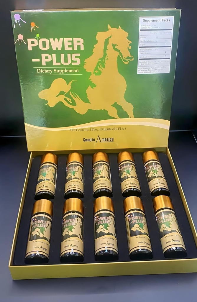 Power Plus Ekstra Strenght/Ginseng Energy Drink. 1oz X 10BOTTLES.