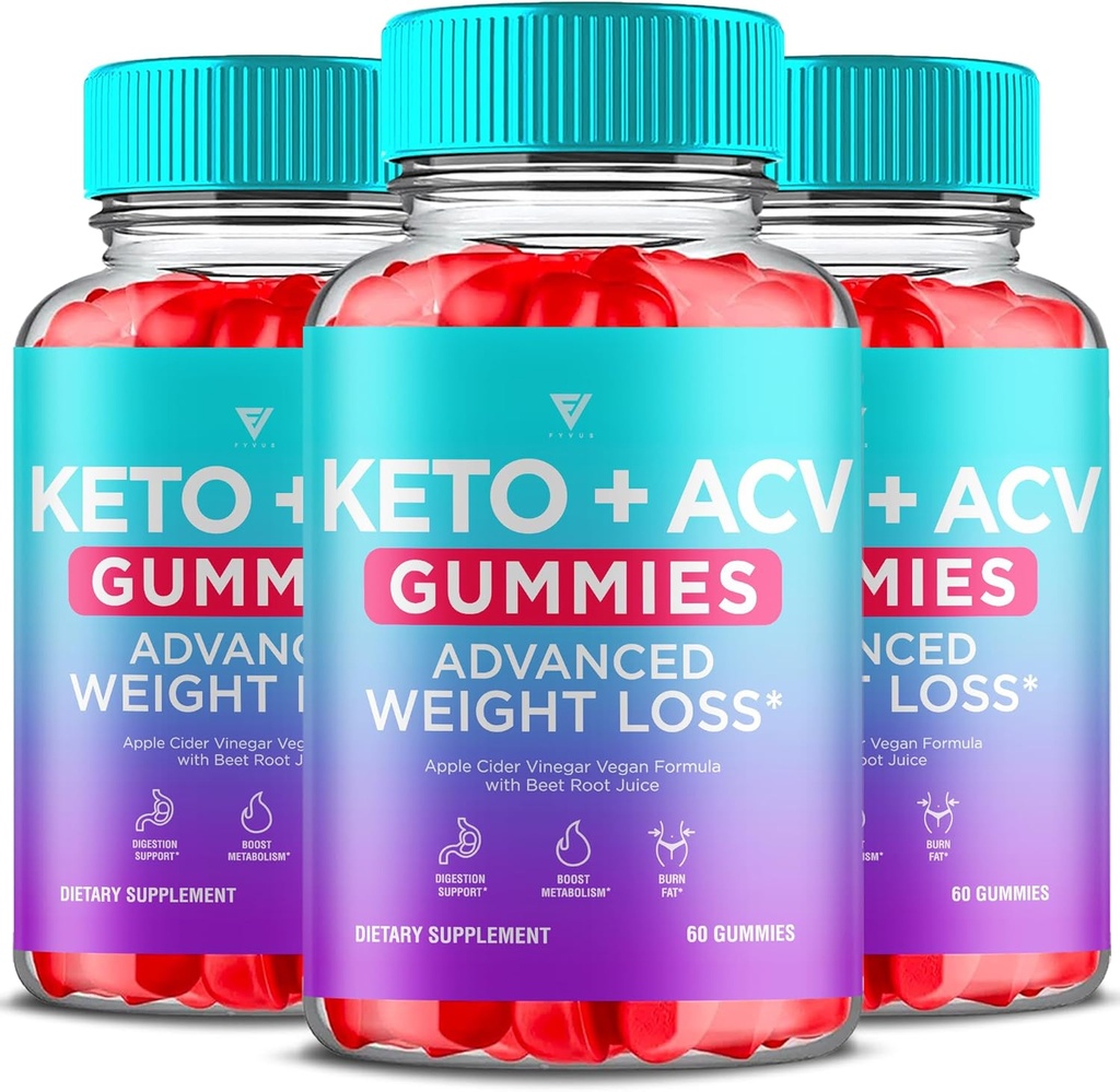 (3 Pack) Keto ACV Gummies Advanced Weight Loss, ACV Keto Gummies for Weight Loss Women Keto + 1000MG Apple Cider Vinegar Advanced Fat Burn Dietary Support Gummy Supplement Formula (180 Gummies)