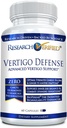 Araştırma Doğrulanmış Vertigo Savunması - Soothe Belirtileri ve İç Kulak Dengesini Destek - D3, Ginger, Ginkgo Biloba, BioPerine - 60 Capsules