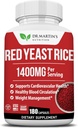 Red Yeast Rice, 1400 mg Supplement 180 Count | Sağlıklı Cholesterol Seviyeleri | Destekler Cardiovascular & Blood Circulation For Health Heart, Digestion, Kilo Management & General Health