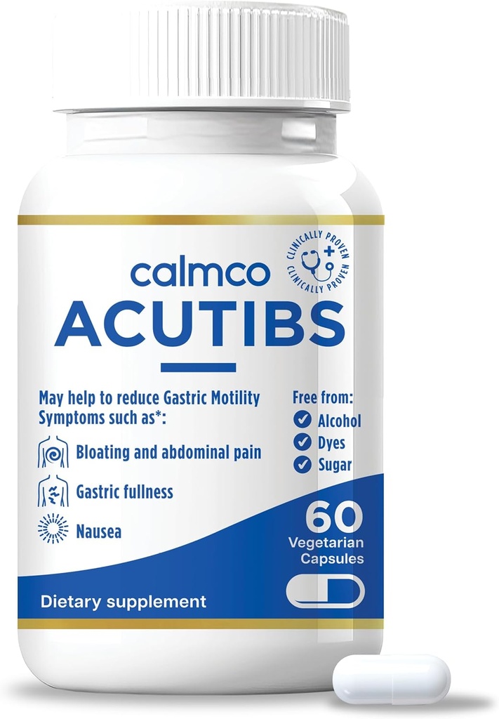 Acutibs Vegan Capsules - Natural Digestive Aid with Artichoke & Ginger Extracts for Gastrik Discomfort Relief, Nausea, Bloating & Abdominal Pain, Helps Easy IBS and Reduce Gut Inflammation, 60 Countt Inflammation