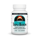 Source Naturals, Triple Boron, Three Forms for Optimal Bioavailibilty*, Contains 3 Forms of the Trace Mineral Boron – Citrate, Aspartate, and Glycinate, 3mg - 100 Capsules