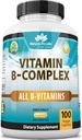 NaturaLife Labs C & Folic Acid ile B-Complex - B1, B2, B3, B5, B6, B7, B9 & B12 - 100 Capsules, Vegan, Non-GMO, Gluten Free