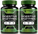 Digestive Enzymes with Probiotics and Prebiotics, 450mg, 5 Billion CFUs - Pure Super Digestion Caps - Digestive Enzymes for Women & Men Support Digestion & Gut Health - 120 Count (Pack of 2)