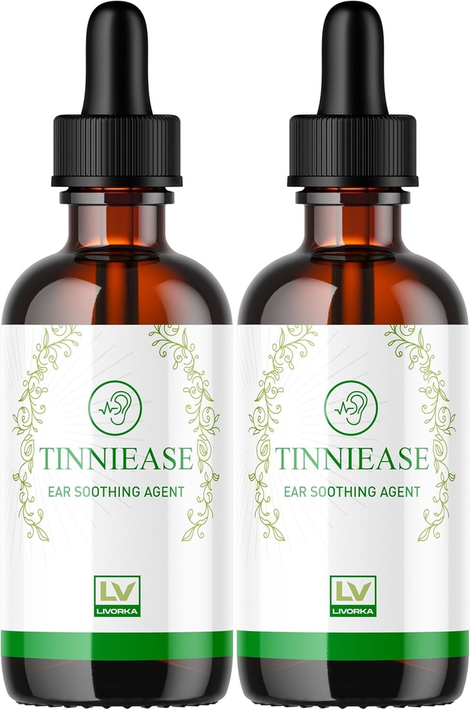 LIVORKA (2 Pack) Tinniease Drops, Tinniease Drops for Hear Support, Tinni Ease Drops, Tinniease Ear Drops, 60 Days için 2 Şişe