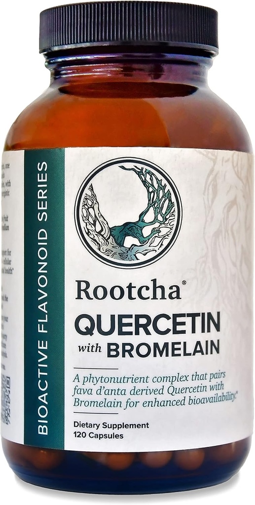 Quercetin with Bromelain - Bioaktif Fava d'anta Derived Quercetin with 2400 GDU/g Bromelain 120 Capsules