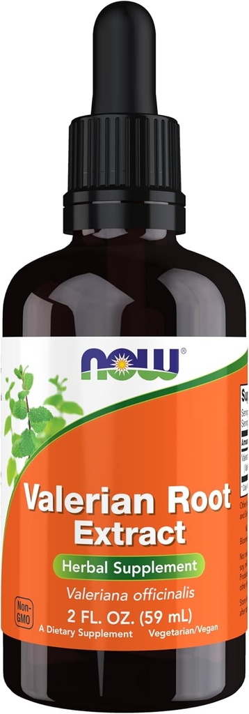 Şimdi Gıdalar Tamamlar, Valerian Root Extract Sıvı (Valeriana outicinalis), Herbal Supplement, 2Ounce