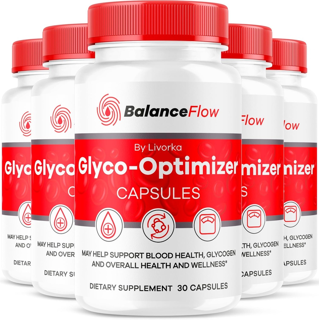 (5 Pack) Denge Akışı Glyco Optimizer, Denge Akışı, Denge Akışı Glycol Optimizer Supplement, BalanceFlow Support Capsules, Balance Blood Support Advanced Formula, 150 Capsules için 5 Ay Boyunca Gelişmiş Formula, 150 Capsules