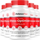 (5 Pack) Βελτιστοποιητής Ισορροπίας Glyco, Ροή Ισορροπίας, Συμπλήρωμα Ισορροπίας Glycol Βελτιστοποιητής, Κάψουλες Υποστήριξης ΙσορροπίαςFlow, Υποστήριξη Ροής Ισορροπίας Αίματος Advanced Formula, 150 Κάψουλες για 5 Μήνες