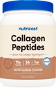 Nutricost Collagen Hydro Toz 1LB (454 G) (Salted Caramel) - Grass Fed Bovine Collagen Hydrolysate