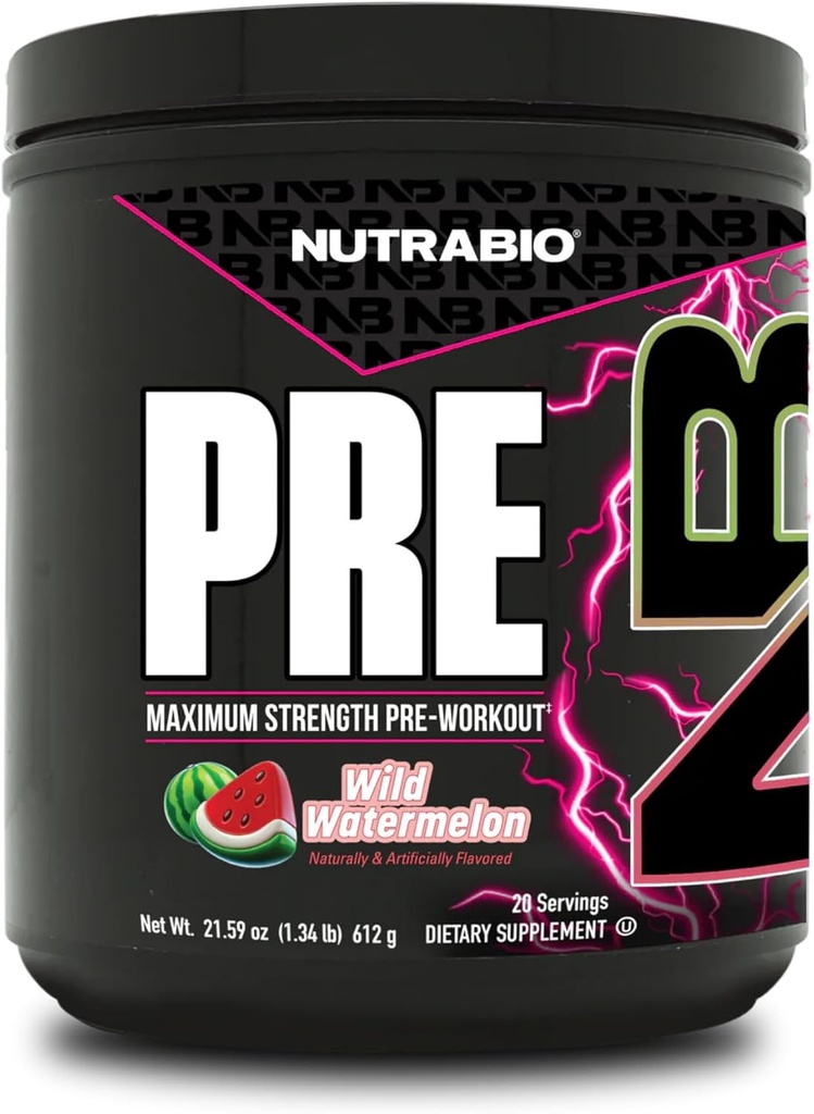 NutraBio Preworkout Powder, Watermelon