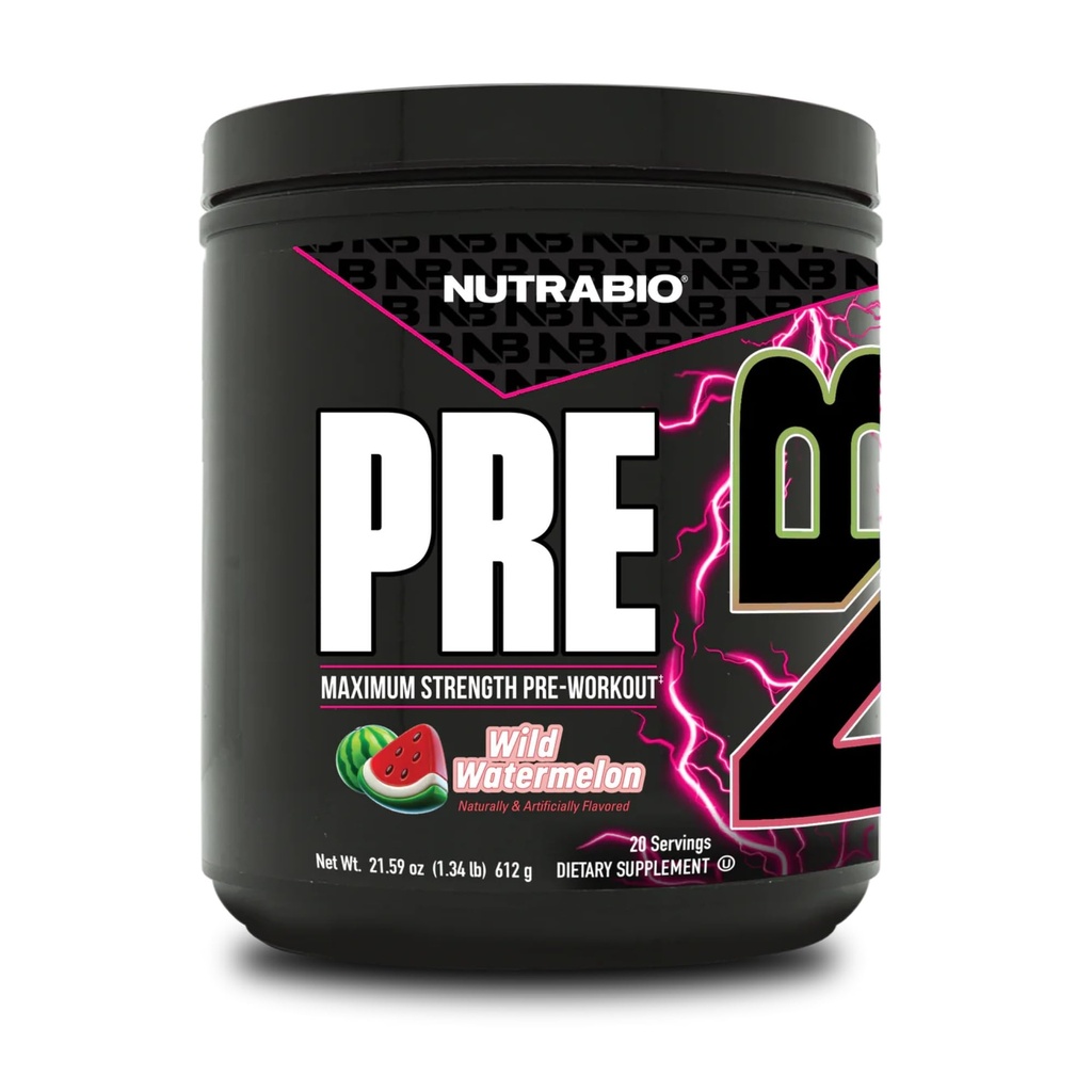NutraBio Preworkout Toz, Watermelon| Explosive Energy, Laser Focus, Extreme Pumps / Pre Workout for Men & Women / Performance, Endurance, Power Complex, Caffeine, Electrolytes