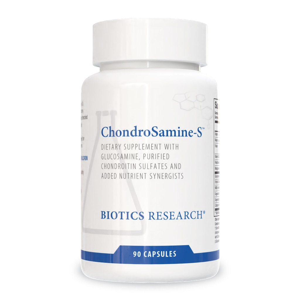 Biotics Araştırma ChondroSamin S C Kapsamlı Ortak ve Bağlayıcı Doku Desteği, 600 Elemental Glucosamine, MSM, C, Manganese, Niacin, Pantothenic Acid, Folate, B12, SOD, Catalase 90 Caps