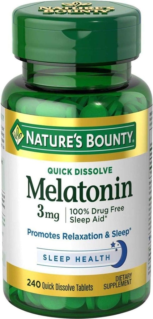 Nature's Bounty Melatonin 3 mg, 240 Tablet